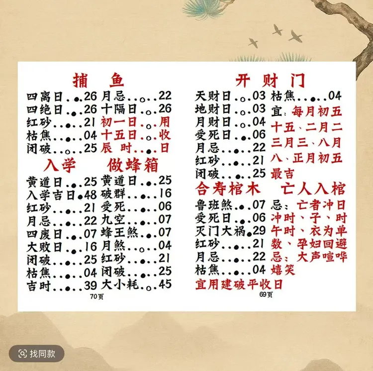 新款 高级择日总册 彩色版 传统老师傅必备 手工线装 古籍书