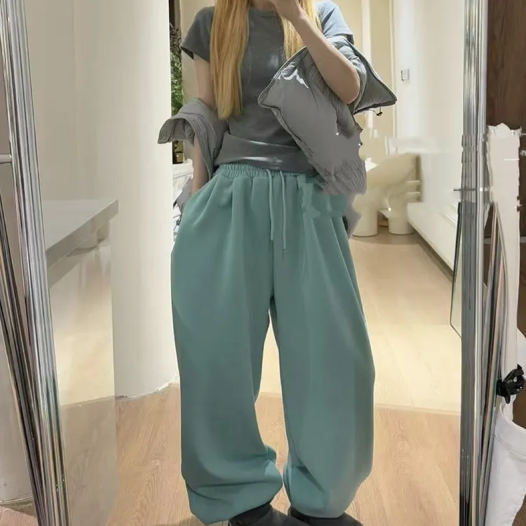 特调色定织棉质舒适休闲宽松直筒卫裤