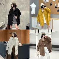 大码女装长袖外套120斤到260斤胖妹妹宽松中长款休闲百搭上衣秋季