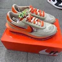 99新 NIKE/耐克 42码 Sacai CLOT nike 三方联名 米白橙 潮鞋