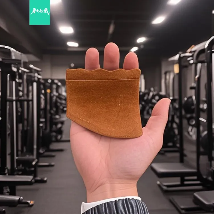 勇士征战健身牛皮护掌硬拉拉背器械健身房防起茧磨茧护手掌手套