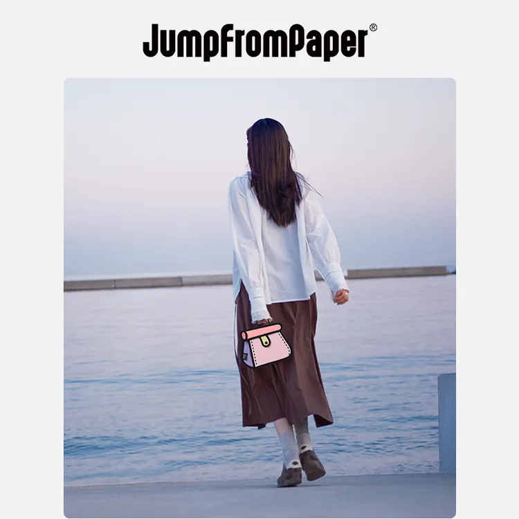 Jump From Paper趣味撞色活力磁吸包包女款爆款2025新款送女友