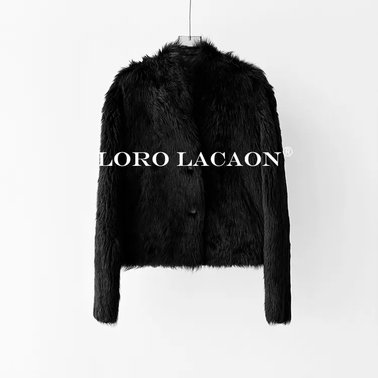 以赛亚 晨雾童话 极简老钱风V领两面穿皮草托斯卡纳皮毛一体 8348