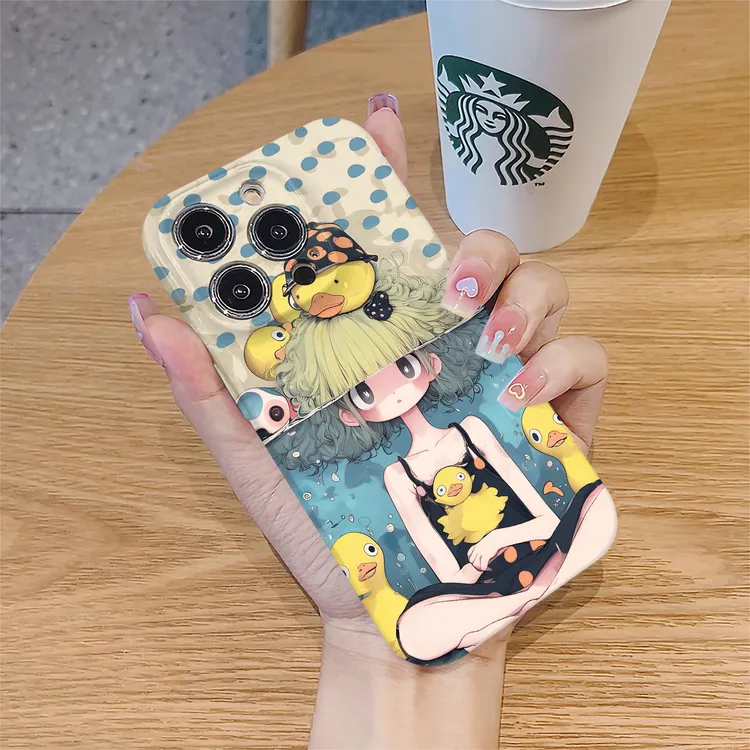 黄鸭女孩适用 苹果16promax 菲林手机壳/华为/小米/oppo/vivo
