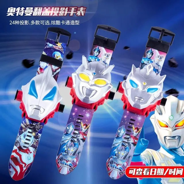 儿童玩具发光投影翻盖小手表宝宝女童3岁幼儿园卡通手表女孩男孩