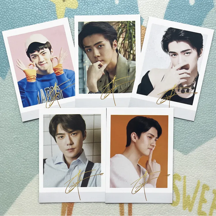吴世勋sehun周边小卡5张拍立得卡片自印个人照片写真集收藏小卡片