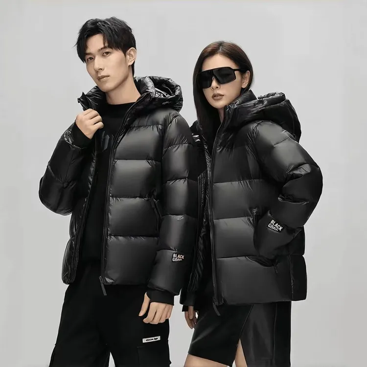 【晟世供应链】男女同款BLACKGOLD黑金爆款鹅绒服短款时尚羽绒服
