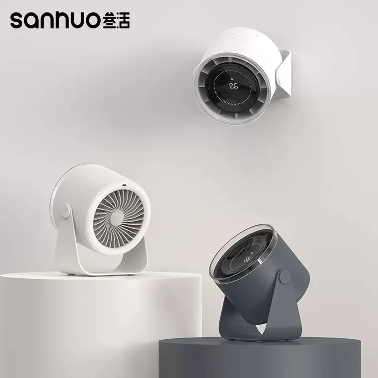 叁活叁活小型风扇桌面电扇扇USB充电大风力降温家用厨房宿舍