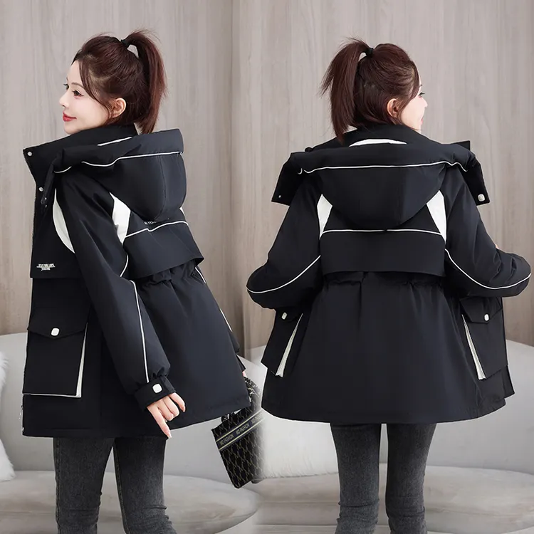 加厚冬季新款棉服女中长款时尚宽松冬天百搭外套棉衣韩版保暖棉袄