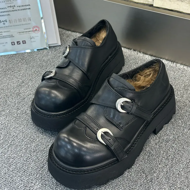 玛莎玛索2637-1英伦风秋冬乐福鞋圆头时尚百搭