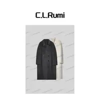 【Rumi精选】”挚友秘藏”25秋冬简约经典双排扣翻领长毛呢大衣7179wt
