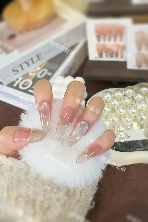 【与你耀眼】秋冬温柔款设计穿戴甲温柔纯手工气质纯欲ins风