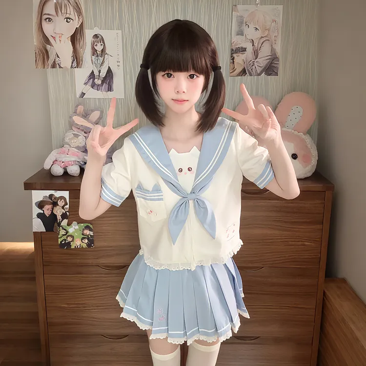 【樱田记】原创正版长袖甜美学院风jk制服女高校供感学院风可爱新款