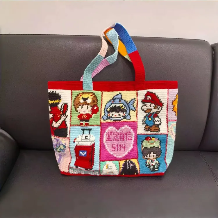 莎头像素风背包周边高颜值创意针织包5114藏品收纳包手提包纪念品