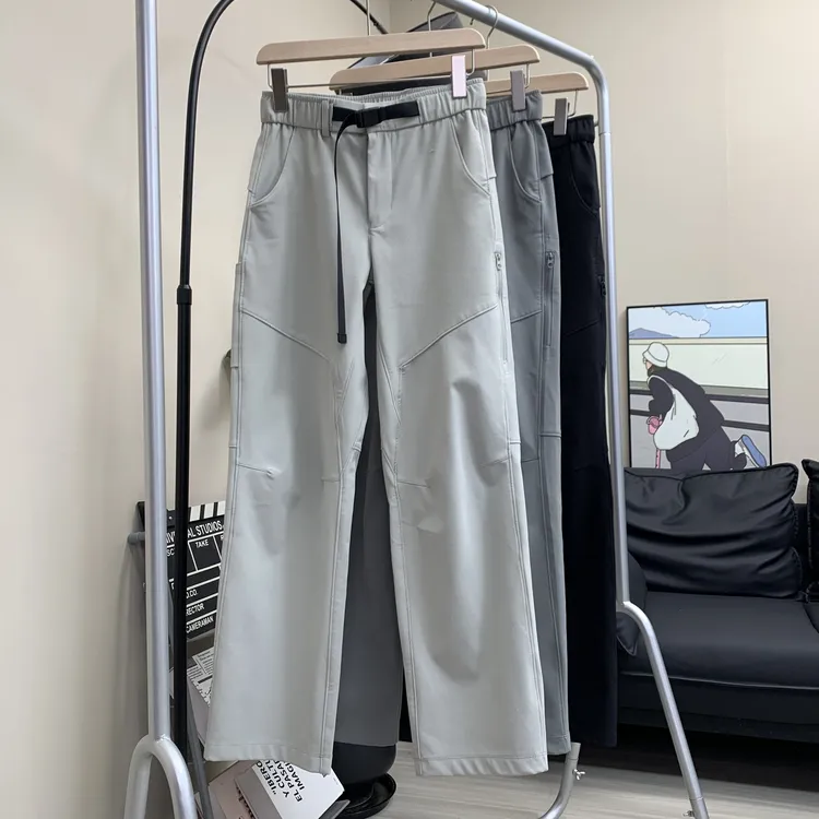 （冬季加绒款软壳）户外机能直筒宽松运动休闲百搭防风防泼水冲锋裤