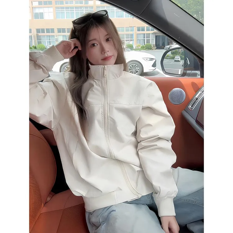 美式飞行员夹克男女款cleanfit工装短款外套高级感痞帅立领棒球服