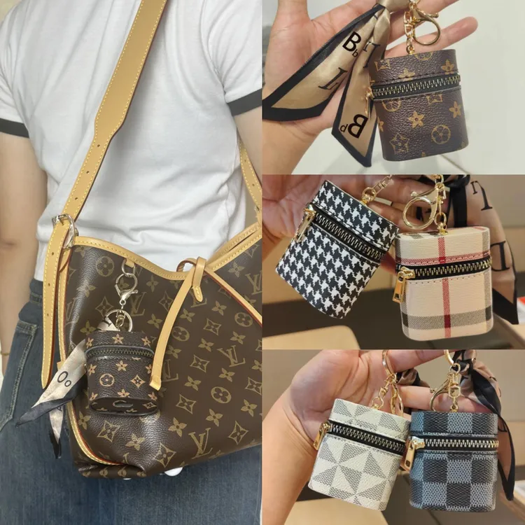 网红迷你老花发财桶挂件钥匙扣口红包迷你摆件耳机包可收纳包挂