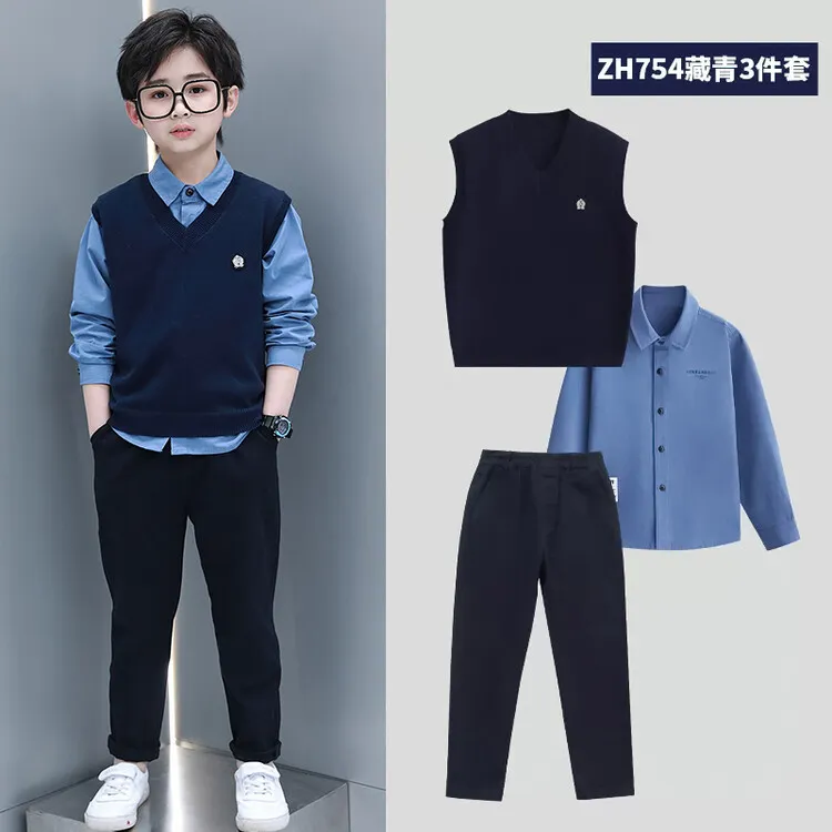 儿童西装套装2025新款花童礼服男童小西服中大童男孩钢琴演出服潮