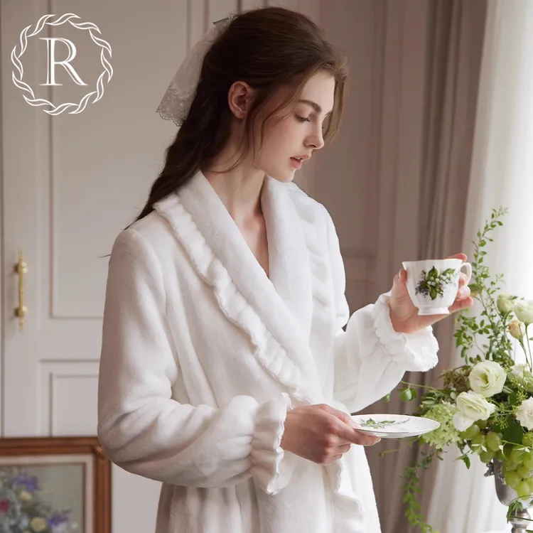 RoseTree珊瑚绒睡袍女款冬季加绒加厚浴袍长款法兰绒睡衣2025新款