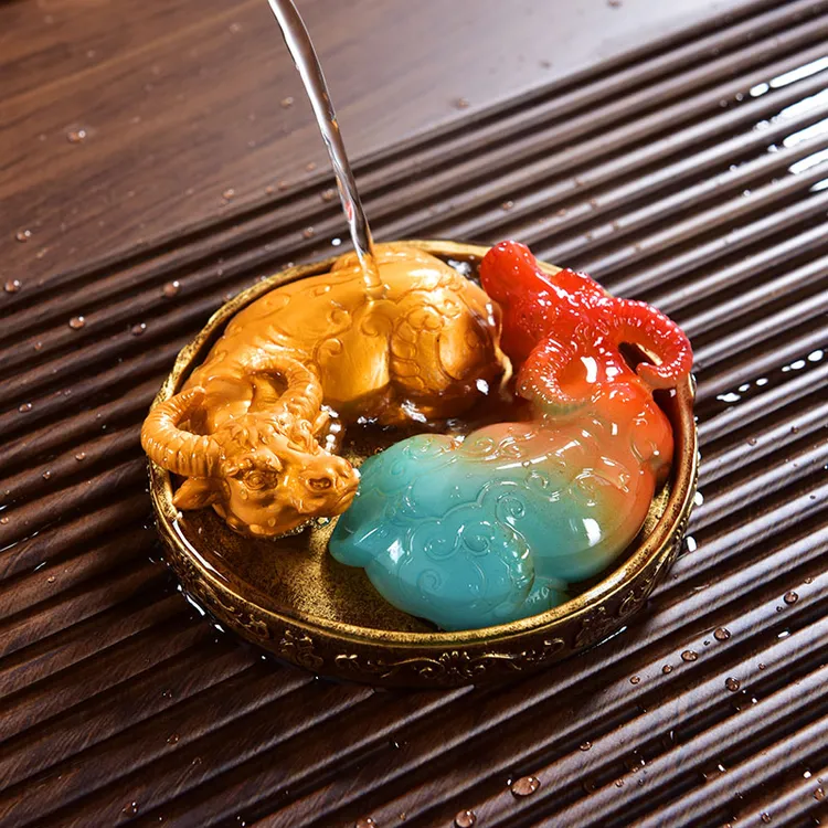 牛转乾坤变色茶宠2025新款金蟾貔貅茶玩茶宠精品可养摆件茶桌摆件