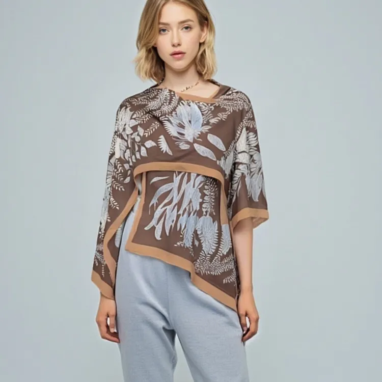 夏季旅游度假法式多功能通用极简风不掉色围巾设计师御姐风