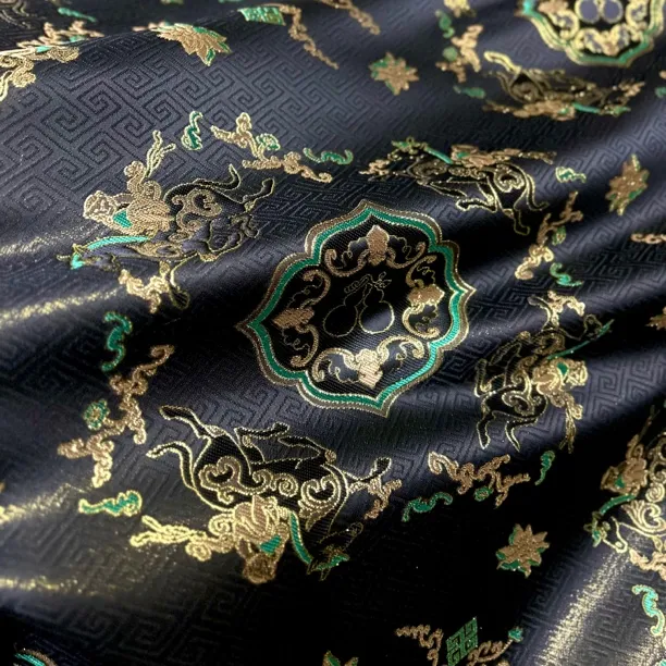 【马上封侯】仿宋锦新中式国潮古风汉服礼服旗袍面织锦缎提花布料