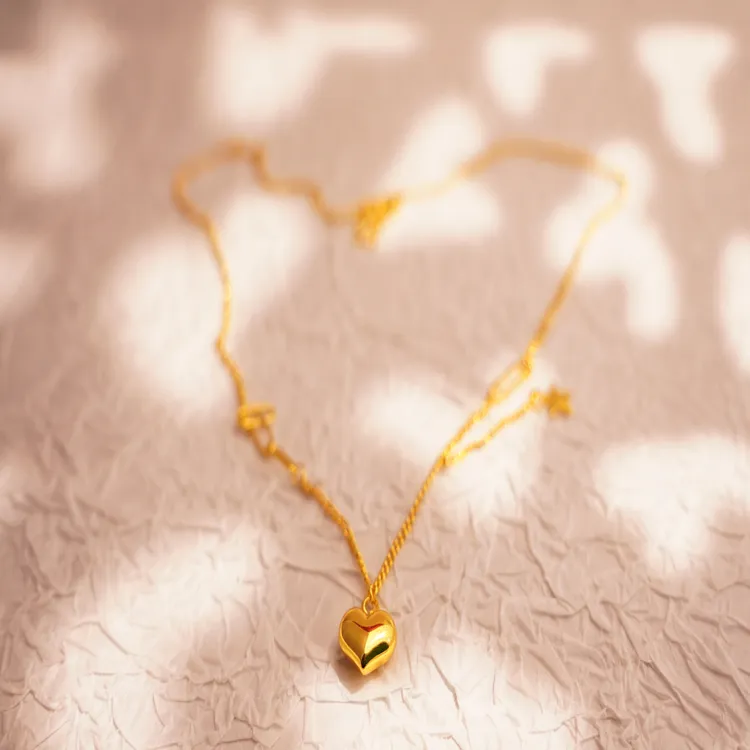 合金项链 合金爱心项链.13gقاپلىما ئالتۇن