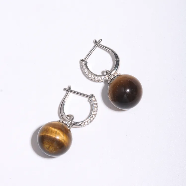 925银玻璃耳饰 重工质感耳环气质高级感圆珠耳坠轻奢大气新年耳饰