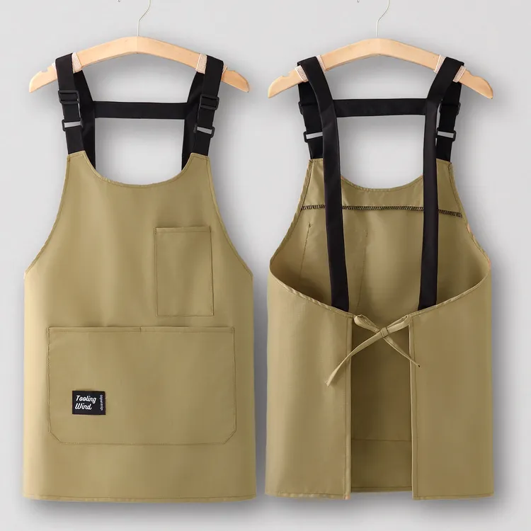 短款围裙厨房家用工作服女餐饮上班专用韩式2025新款女款防水厨房
