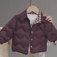 【三防双面穿衬衫羽绒 】婴儿童衣服宝宝羽绒外套秋冬白鸭绒轻薄I23