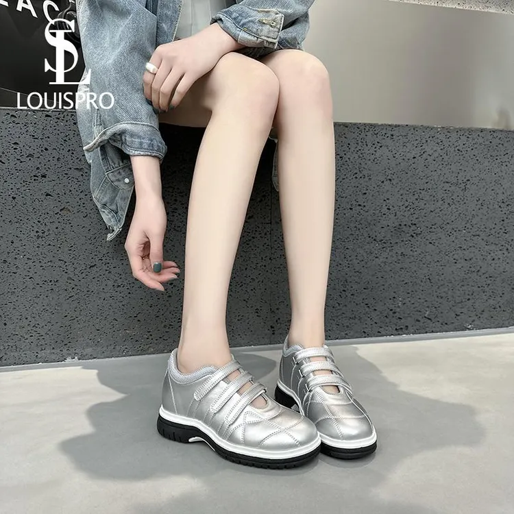 Louispro意式时尚单鞋 内增高透气高尔夫女鞋百搭好穿休闲鞋