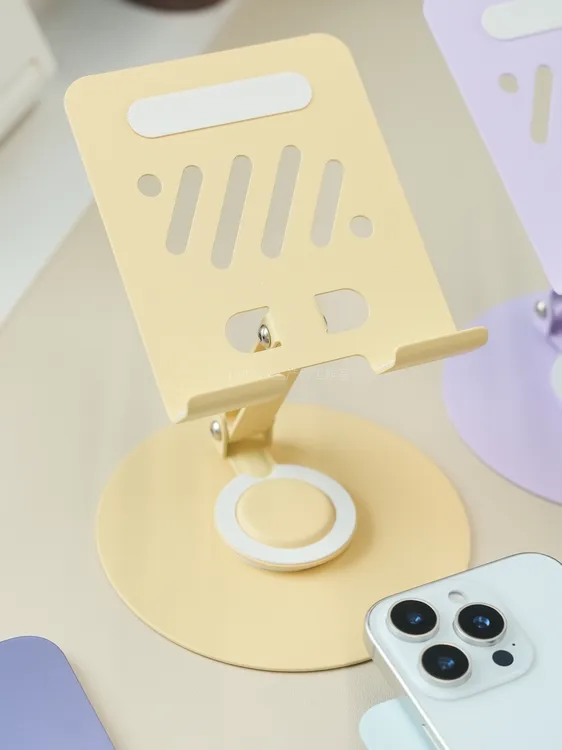 全金属平板支架直播支撑懒人追剧便携升降360°旋转调节Y50