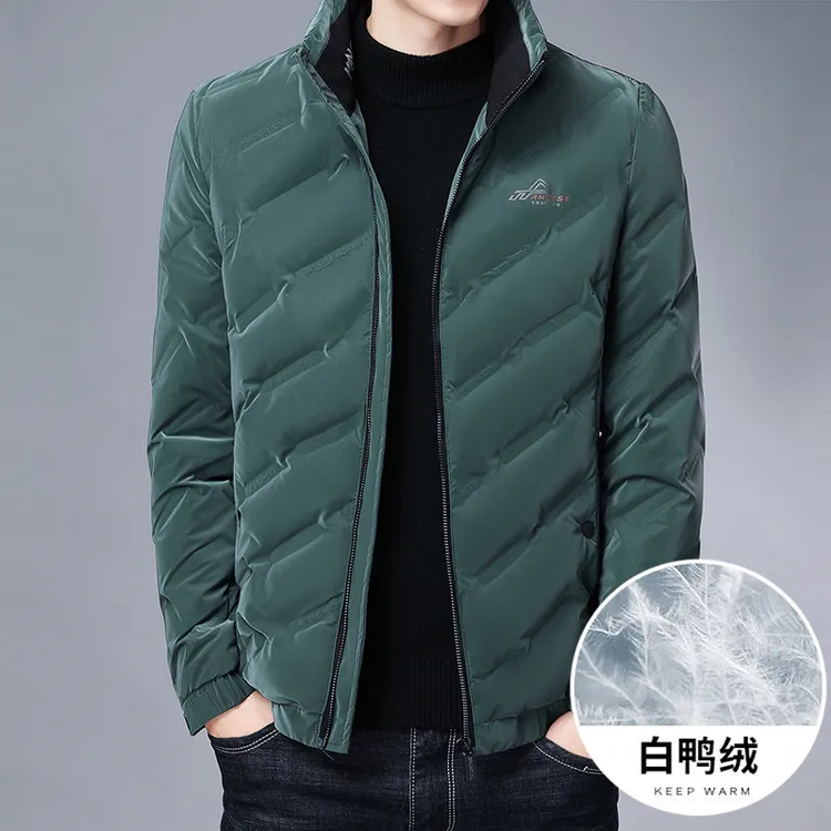 冬季羽绒服男款白鸭绒短款休闲中青年立领冬装轻薄保暖男士外套