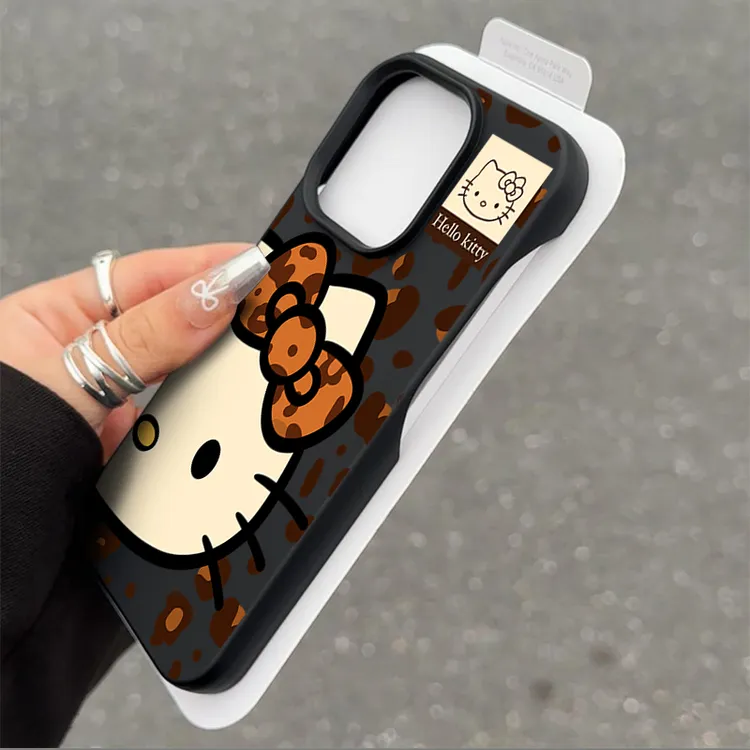 豹纹Kt猫适用iphone16苹果15PROMAX手机壳14PLUS半包软壳13/12/11