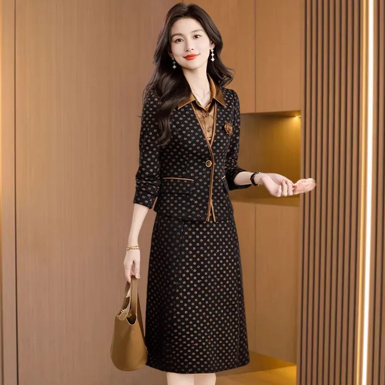 十三行小香风套装女早秋2025新款时尚洋气时髦减龄杭州品牌套装