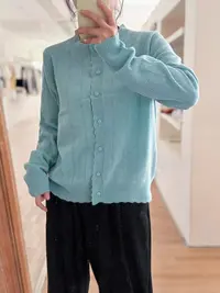 欧洲站2025春季甜美韩系糖果色镂空钩花针织开衫软糯舒适毛衣9658