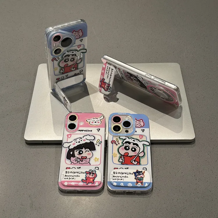 BANCA小新小葵支架适用苹果16手机壳天使眼华为VIVO小米15oppo套