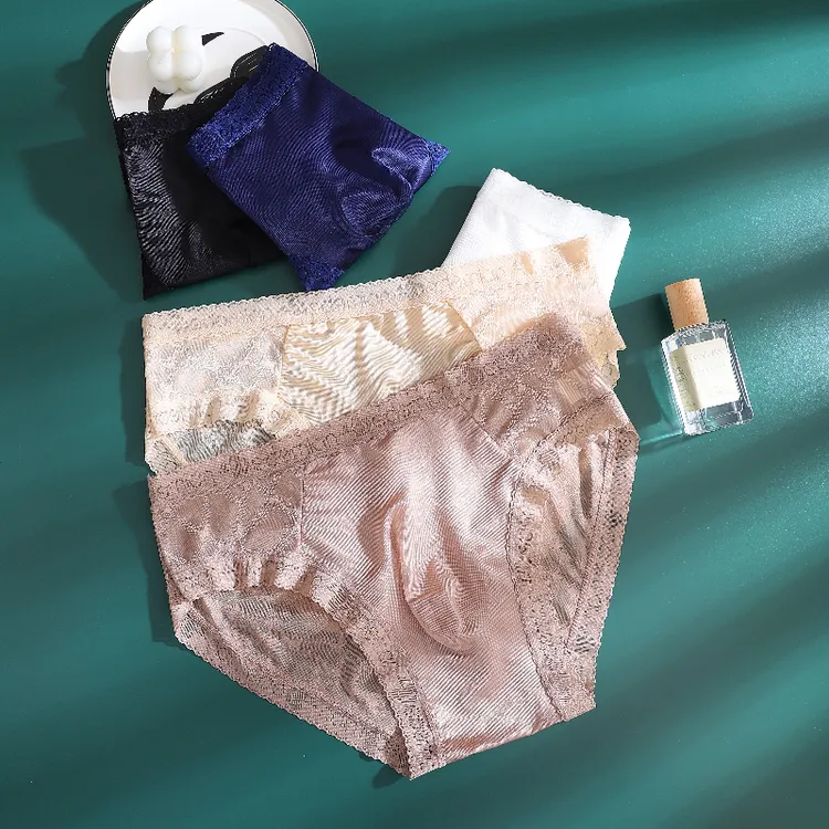 男士三角内裤无痕透气超薄单层冰丝绸面轻奢丝滑三角裤2025新款