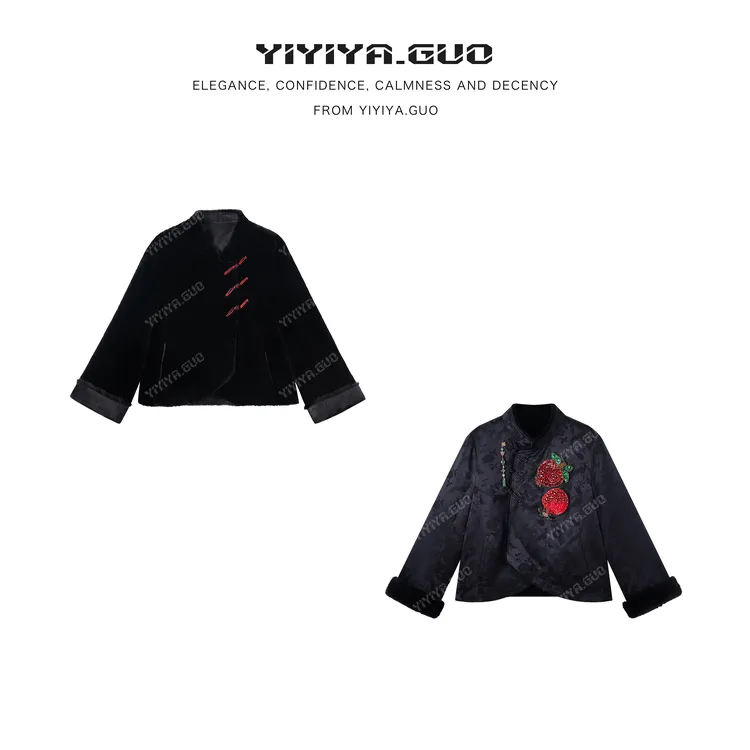 yiyiya.Guo艺艺吖【石榴运转】新中式中国风斜襟外套090156SS52