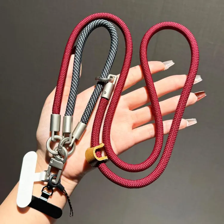 山系钛原色挂脖手机挂绳斜挎可背手腕万能电话绳防盗粗绳垫片挂链