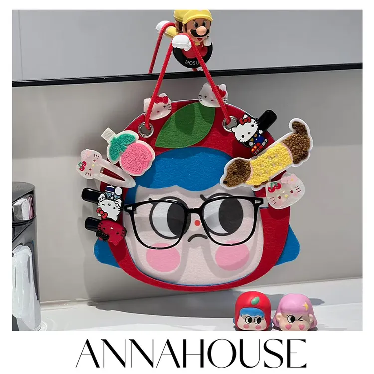 ANNAHOUSE桃桃丸眼镜支架发卡发夹收纳壁挂墨镜放置架装饰摆件NS