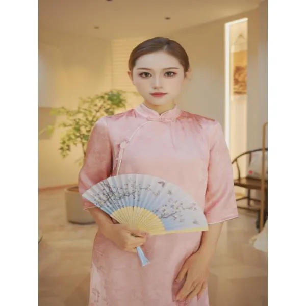 入画江南  春秋定制新中式国风气质显瘦连衣裙DZ6633