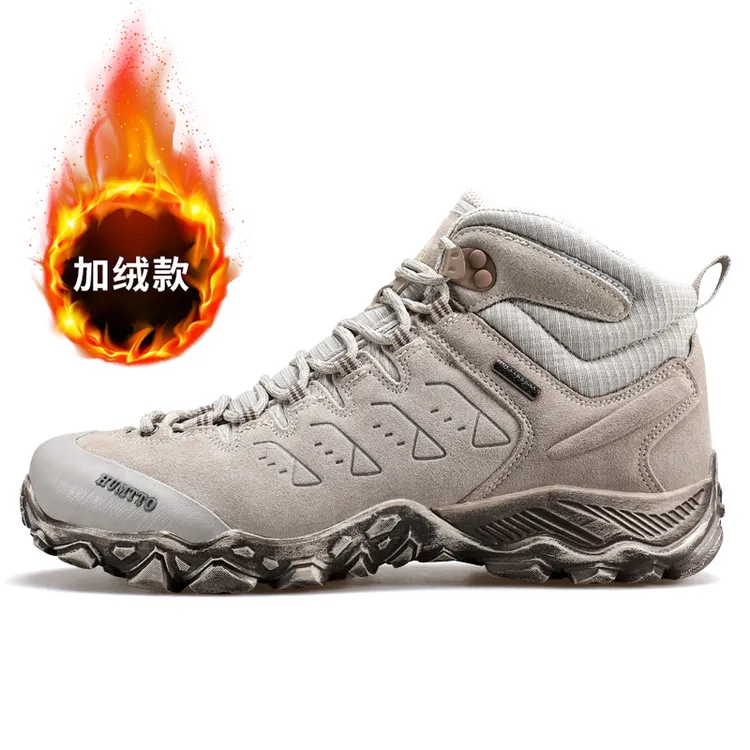 悍途户外中高帮登山鞋情侣男女爬山防滑休闲真皮徒步运动鞋290027