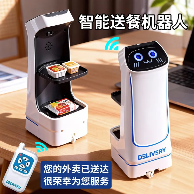 黑科技送货运输饮料零食车亲子互动创意玩具男女孩萌趣送餐机器人