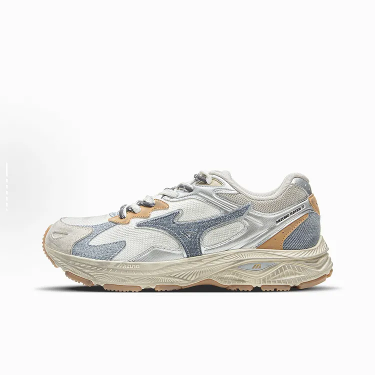 Mizuno/美津浓RACER S 牛仔蓝 经典款百搭欧若风缓震慢跑运动跑鞋