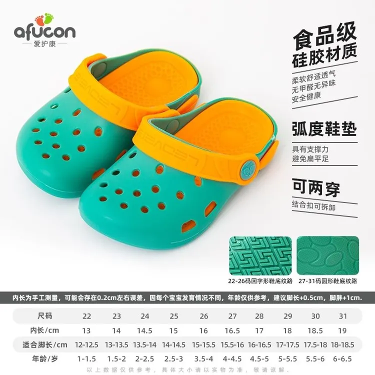 洞洞鞋宝宝拖鞋儿童凉拖夏季小孩小童婴儿防滑幼儿凉鞋童鞋经典
