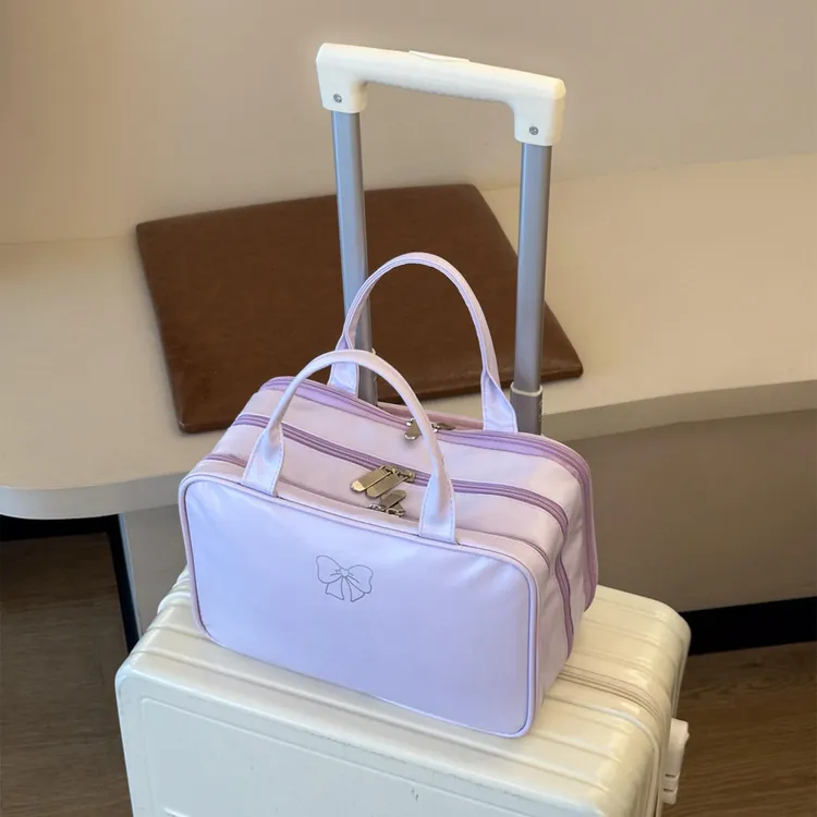 2026新款紫色分区可立化妆包女大容量洗漱包化妆包外出随身携带