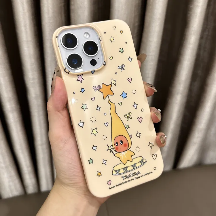 卡通星星人菲林壳iphone17promax手机壳适用于苹果16pro华为系列