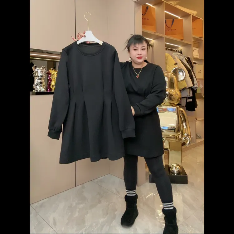 015.欧洲站时尚显瘦大码裙6183款衣长约82