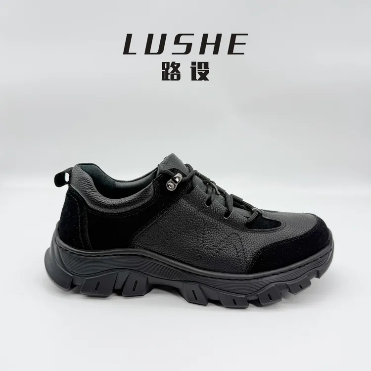 8008新款男鞋头层牛皮户外真皮运动鞋厚底健步鞋登山鞋休闲皮鞋